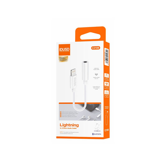 Adaptador Idusd Lightning para Jack 3,5mm Branco - C210B