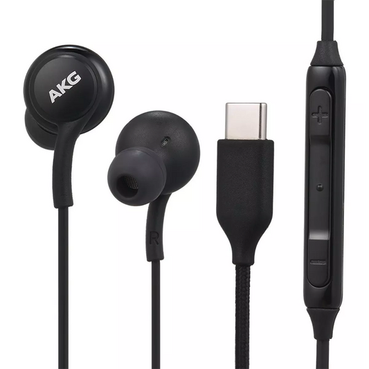 Auricular c/ Fio Samsung Earphone AKG Type-C Preto - EO-IC100