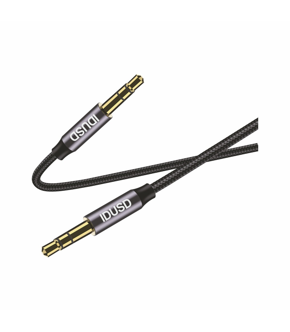 Cabo Aux Nylon Idusd 3.5mm Macho/Macho 3Pinos 1M Preto - C202A