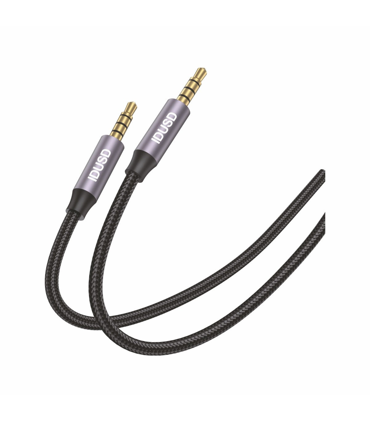 Cabo Aux Nylon Idusd 3.5mm Macho/Macho 4Pinos 1M Preto - C203A