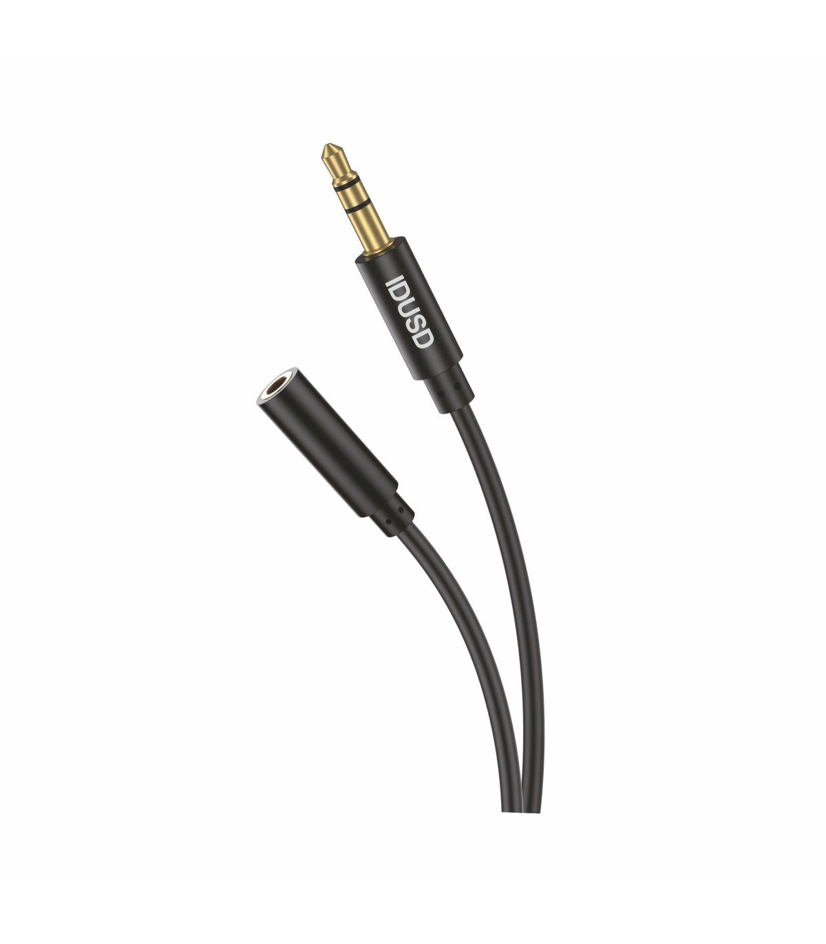 Cabo extensão Aux PVC Idusd 3.5mm Macho/Femea 3Pinos 1M Preto - C204A