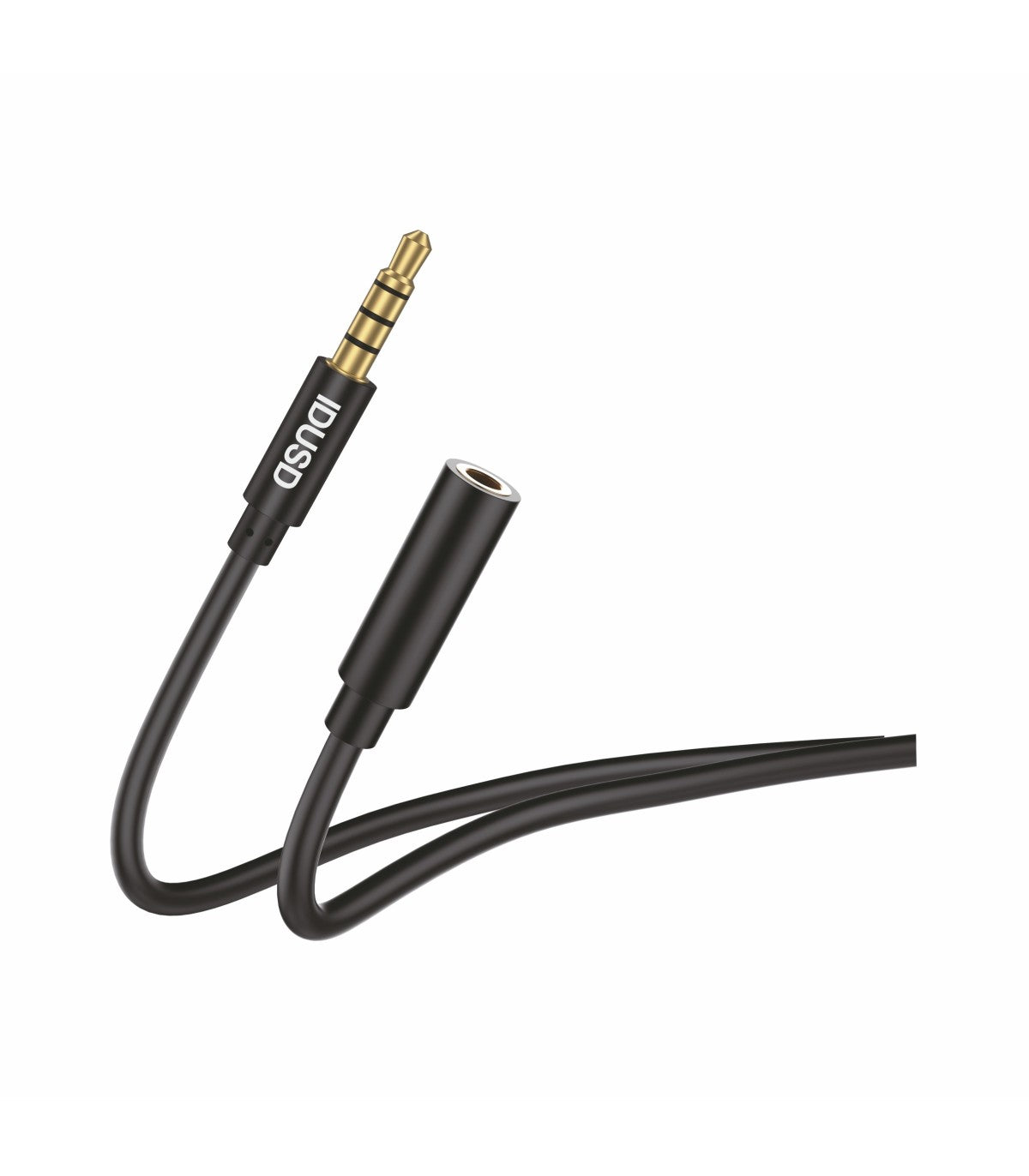 Cabo extensão Aux PVC Idusd 3.5mm Macho/Femea 4Pinos 1M Preto - C205A