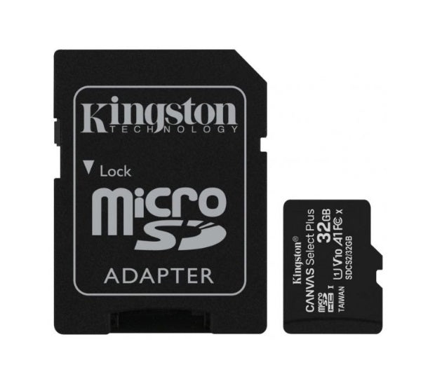 Cartão Memória Kingston Canvas Select Plus C10 A1 UHS-I microSDXC 32GB + Adapta
