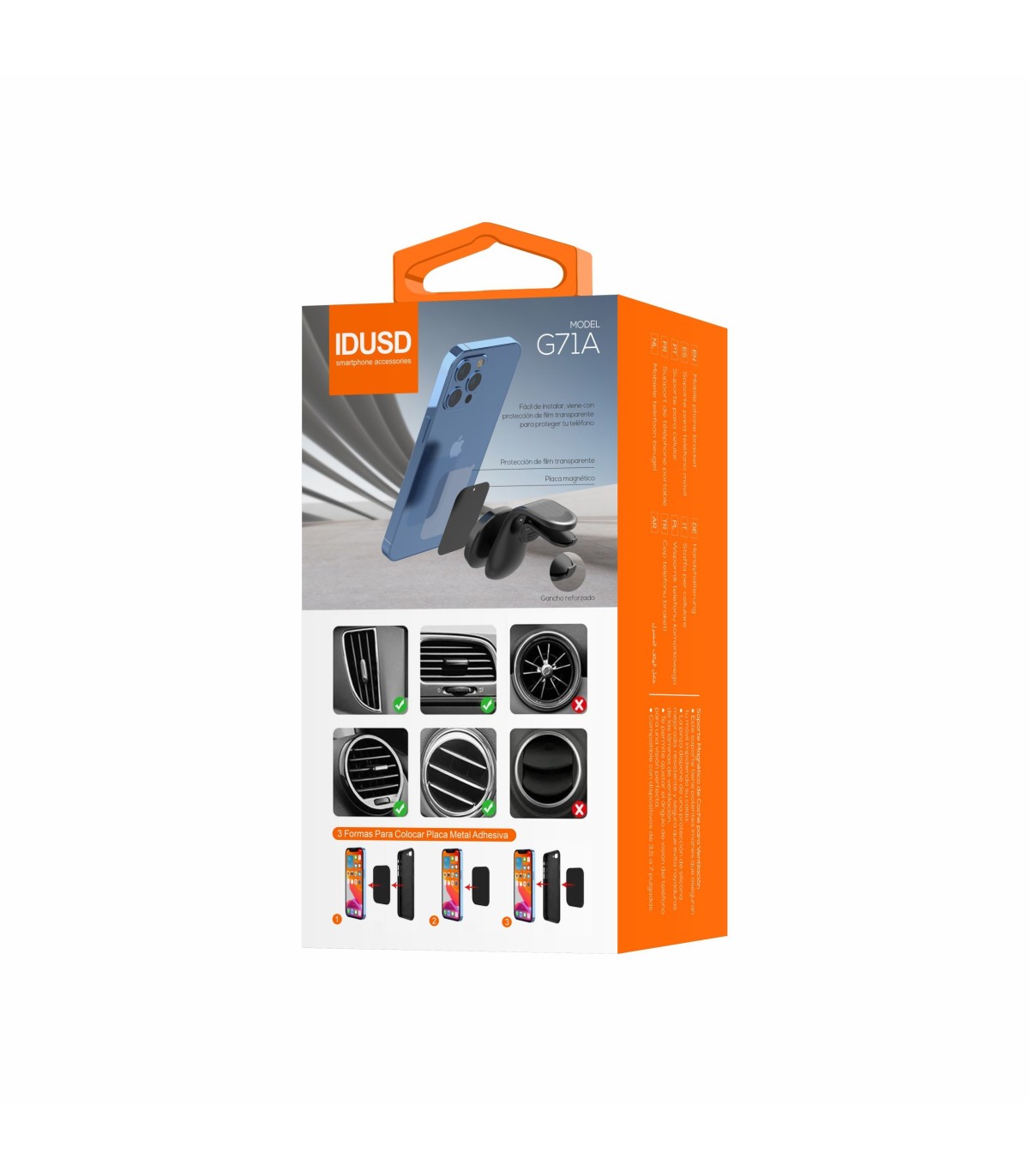 Suporte Idusd Para Arcondicionado de Magnetico G71A - Preto