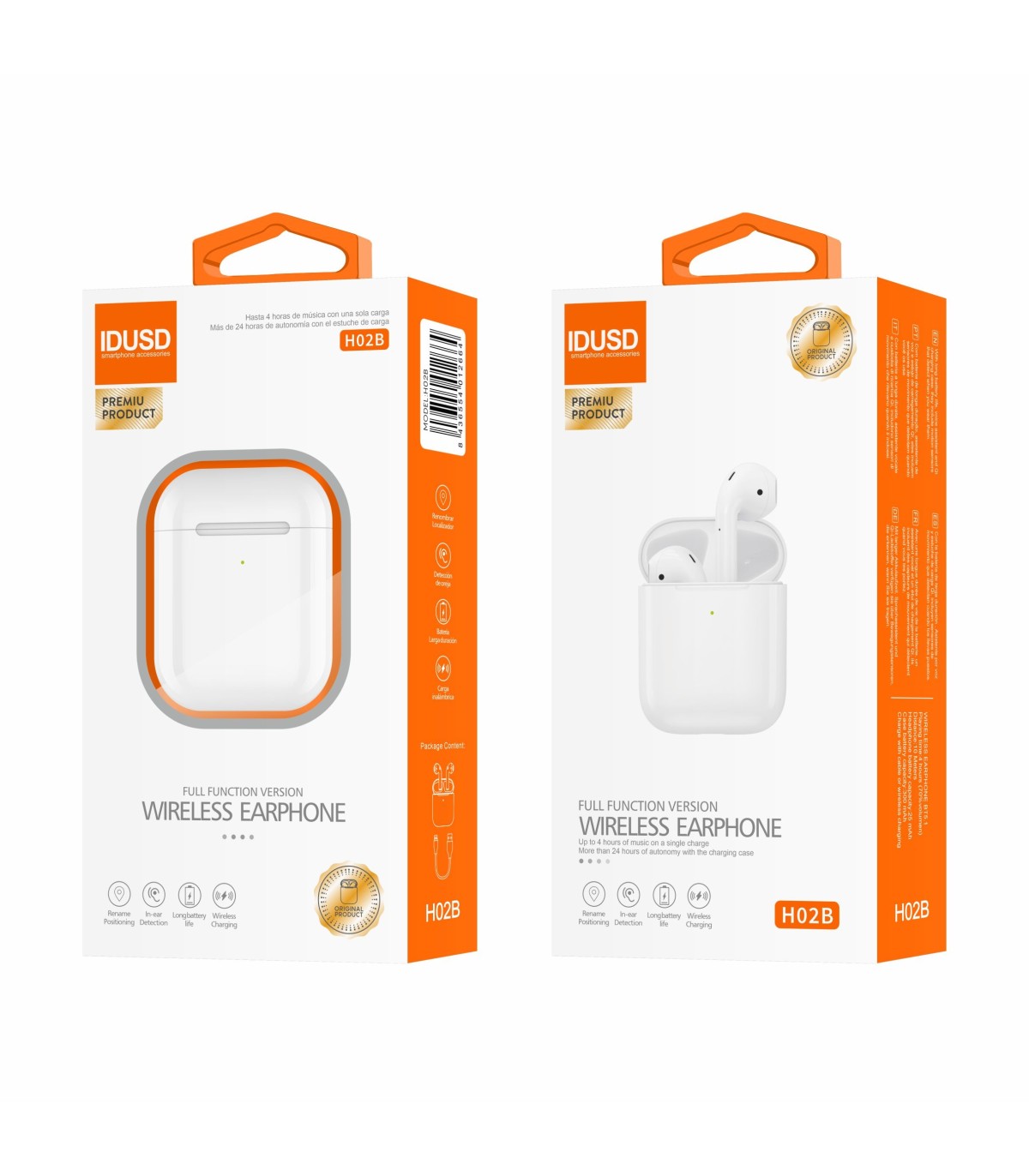 Auricular BT Idusd Wireless Earphone TWS 2 Branco - H02B