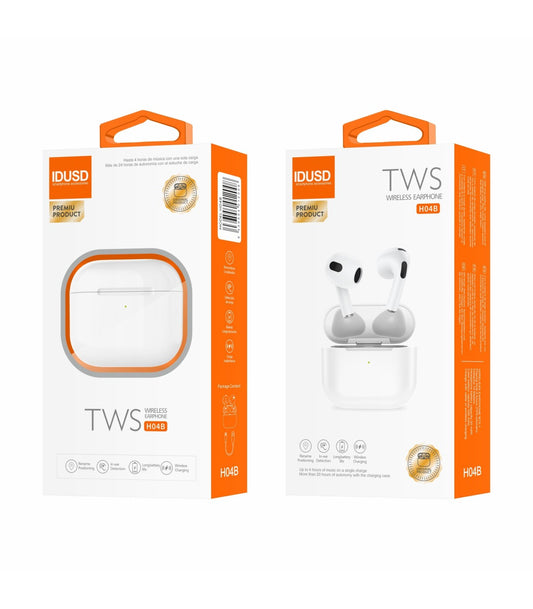 Auricular BT Idusd Wireless Earphone TWS 4 Branco - H04B