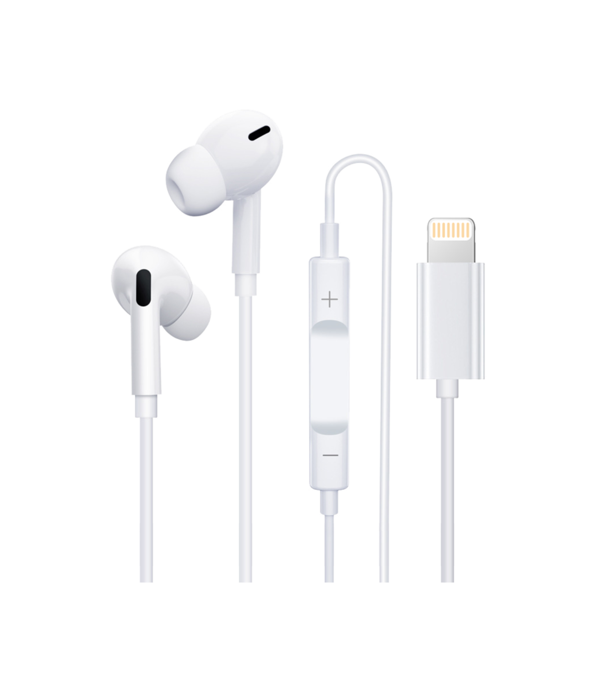 Auriculares Idusd Earphone Estereo Lightning BT Branco - H18B