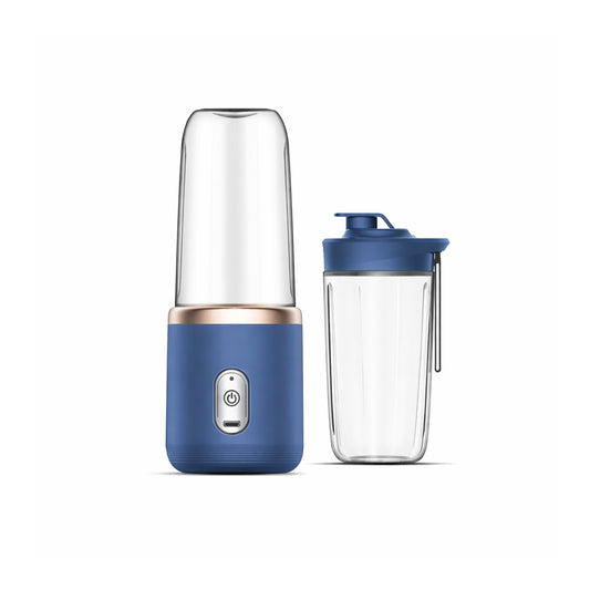Mini Liquidificadora Portátil com Copo Azul - WQ-H701