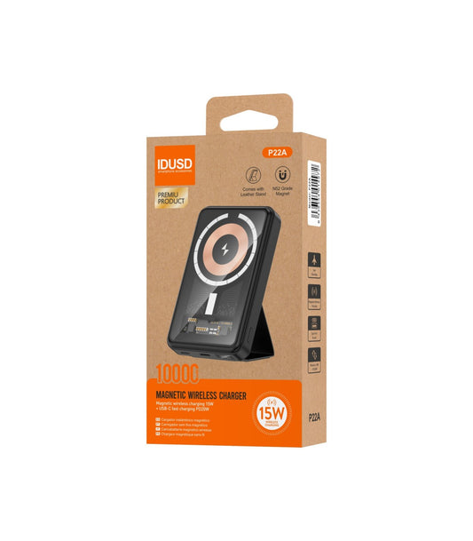 PowerBank Idusd Eco Mag Cyber 10.000mAh P22A- Preto