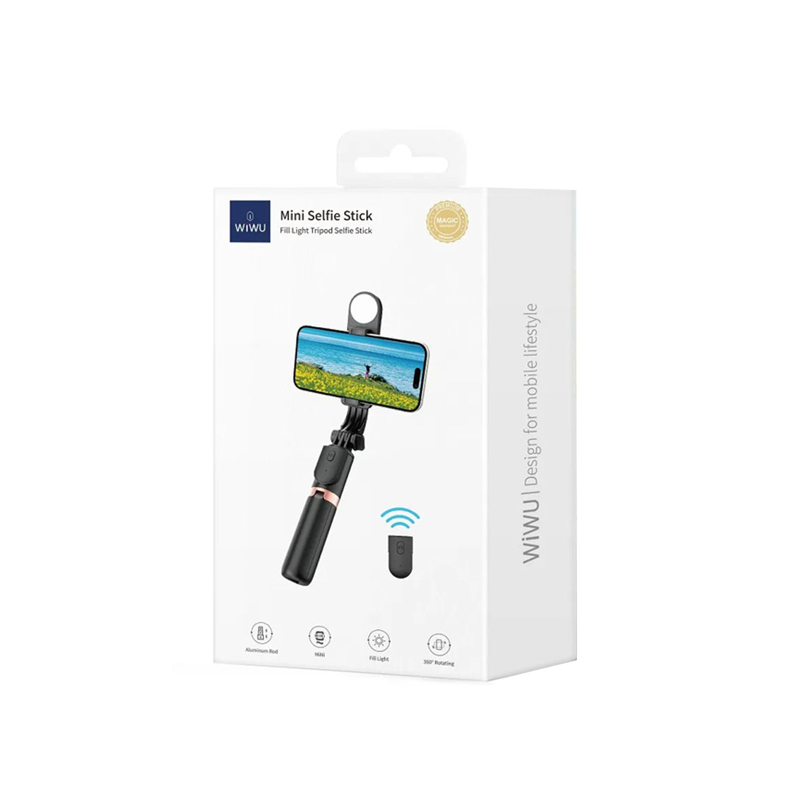 Selfie Stick WiWu Mini SelfieStick Preto - Wi-SE011