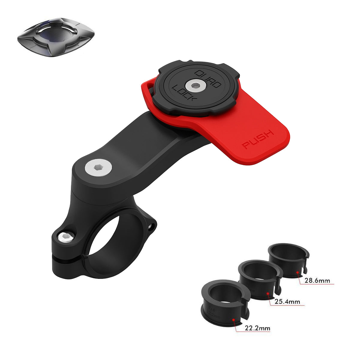 Suporte GreenLyca Quad Lock Motorbike Phone Holder Vermelho - GL71221