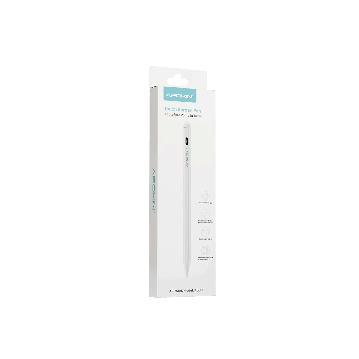 Touch Pen Apokin Touch Screen Pen KD503 USB-C Branco - AP-75101