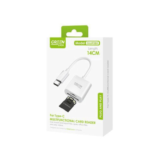 Adaptador GreenLyca Leitor Cartao Multifuncional Lightning USB 3.0/Micro SD - GL69384