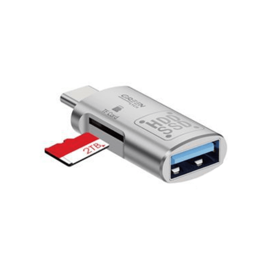 Adaptador GreenLyca USB-C 3.0 para USB-A/Micro SD - GL69692