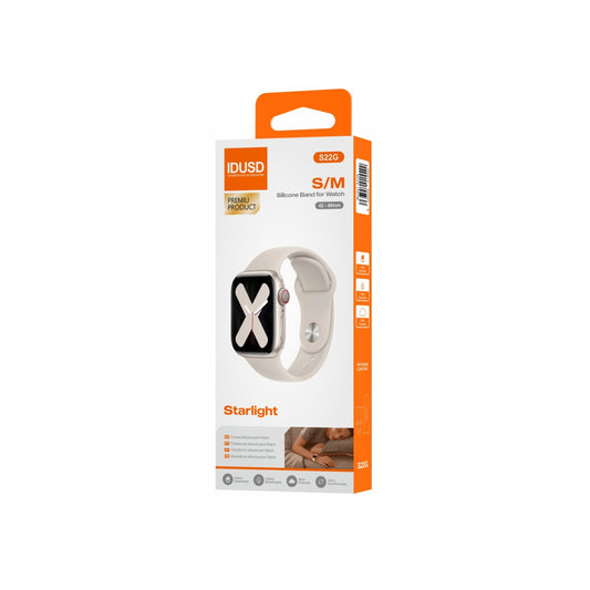 Bracelete Idusd Silicone Para iWatch 42/44/45/46/49MM S/M Bege - S22G