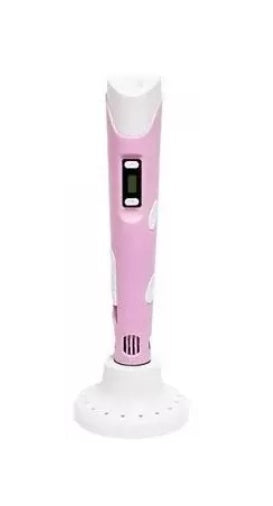 Caneta 3D Inteligente com Display LED Rosa