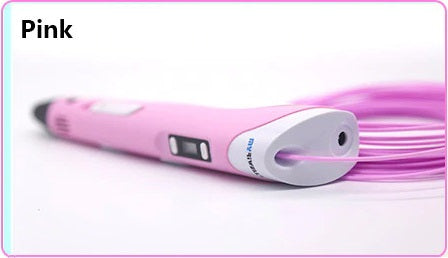 Caneta 3D Inteligente com Display LED Rosa