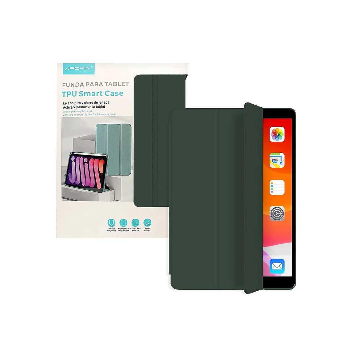 Capa Silicone Apokin Smart FlipCouver Com suport de Caneta Para IPad 13 Pro 2024