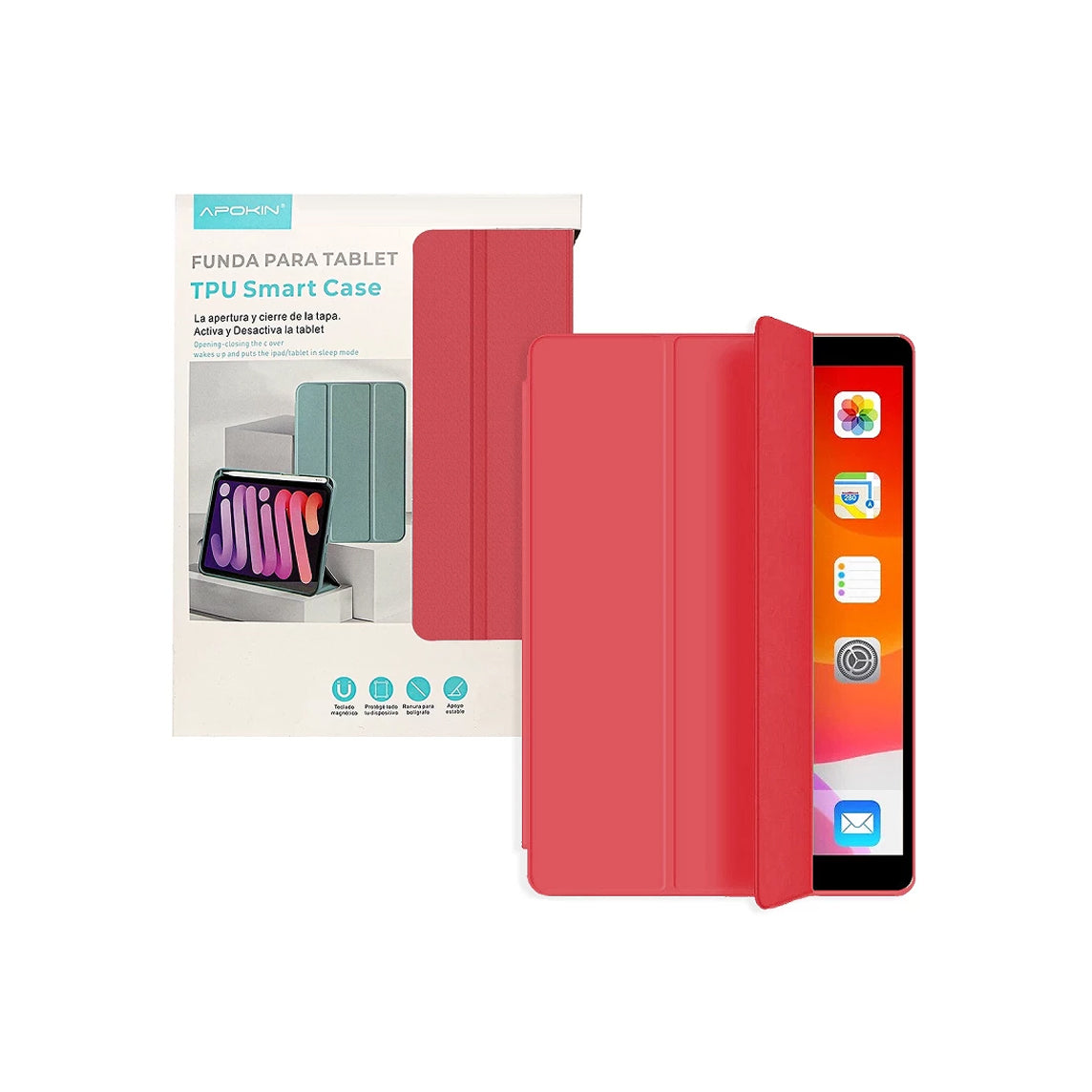 Capa Silicone Apokin Smart FlipCouver Com suport de Caneta Para IPad 13 Pro 2024