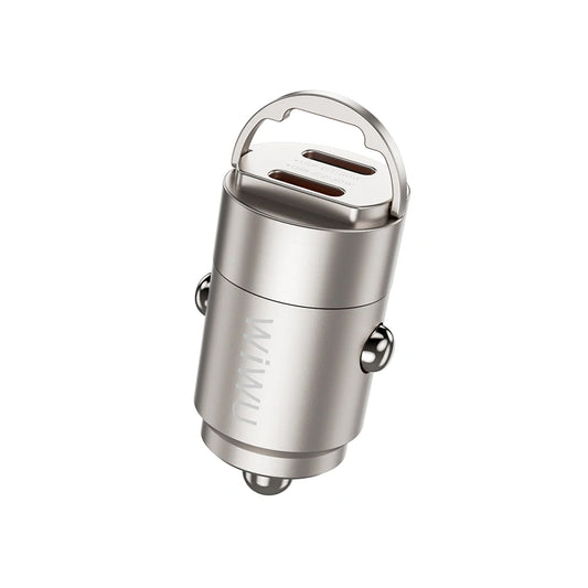 Carregador WiWu Nano Fast Car Charger Dual Usb-C 30W Titanium - Wi-QC029