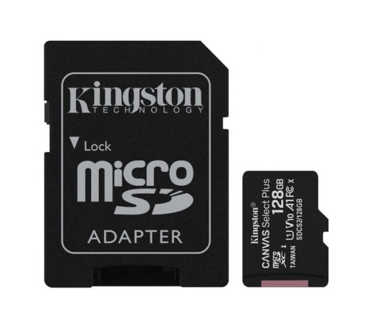 Cartão Memória Kingston Canvas Select Plus C10 A1 UHS-I microSDXC 128GB