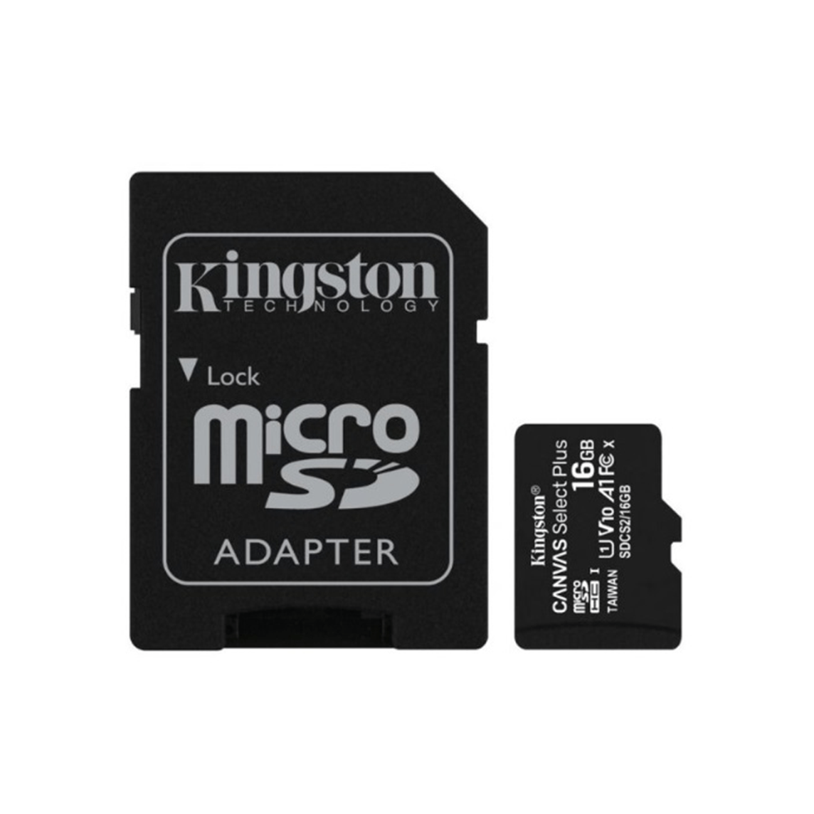Tarjeta de memoria microSDXC Kingston Canvas Select Plus 16 GB (100 MB/s) UHS-I, U1, V10, A1 + adaptador SD - SDCS2/16 GB