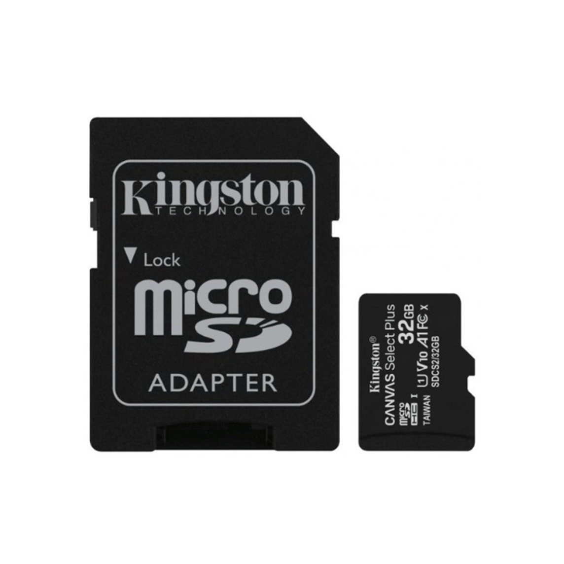 Tarjeta de memoria microSDXC Kingston Canvas Select Plus 32GB (100MB/s) UHS-I, U1, V10, A1 + Adaptador SD - SDCS2/32GB