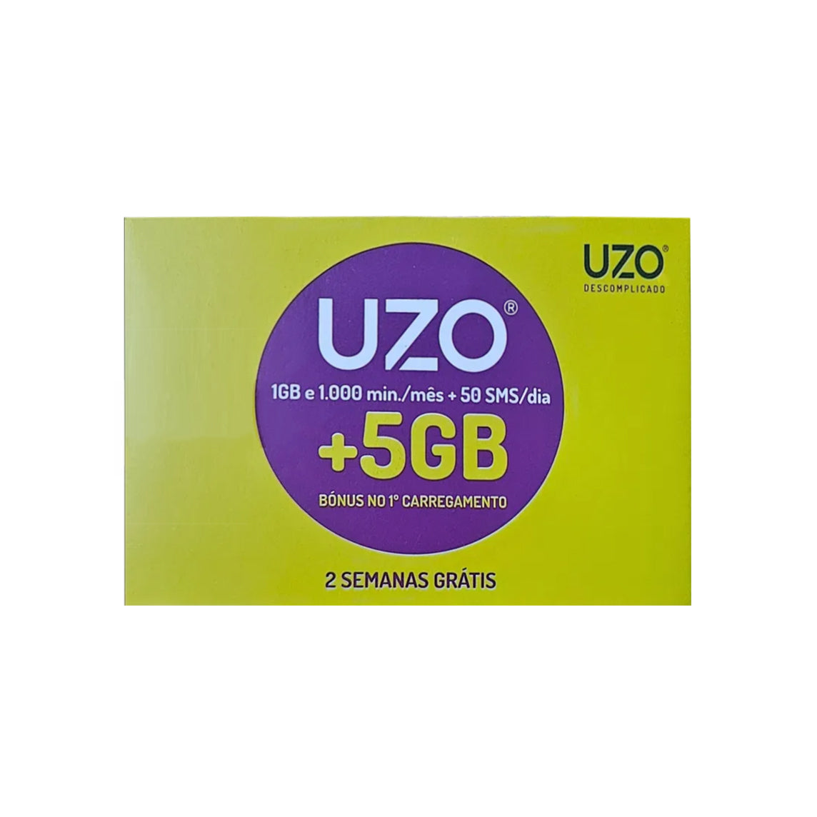Cartão SIM Meo UZO Pre-Pago 1G 2 Semanas