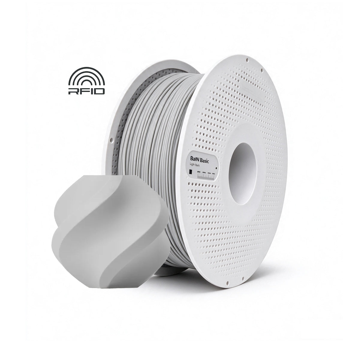 Filamentos BambuLab PLA Basic 1.75mm 1Kg Cinzento Claro - Light Gray (10104)
