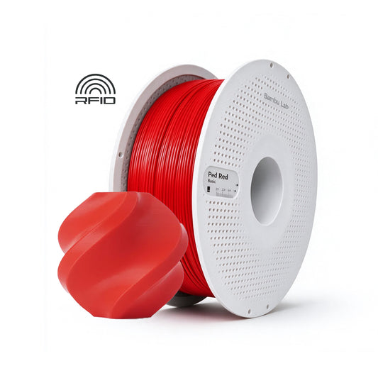 Filamentos BambuLab PLA Basic 1.75mm 1Kg Vermelho - Red (10200)