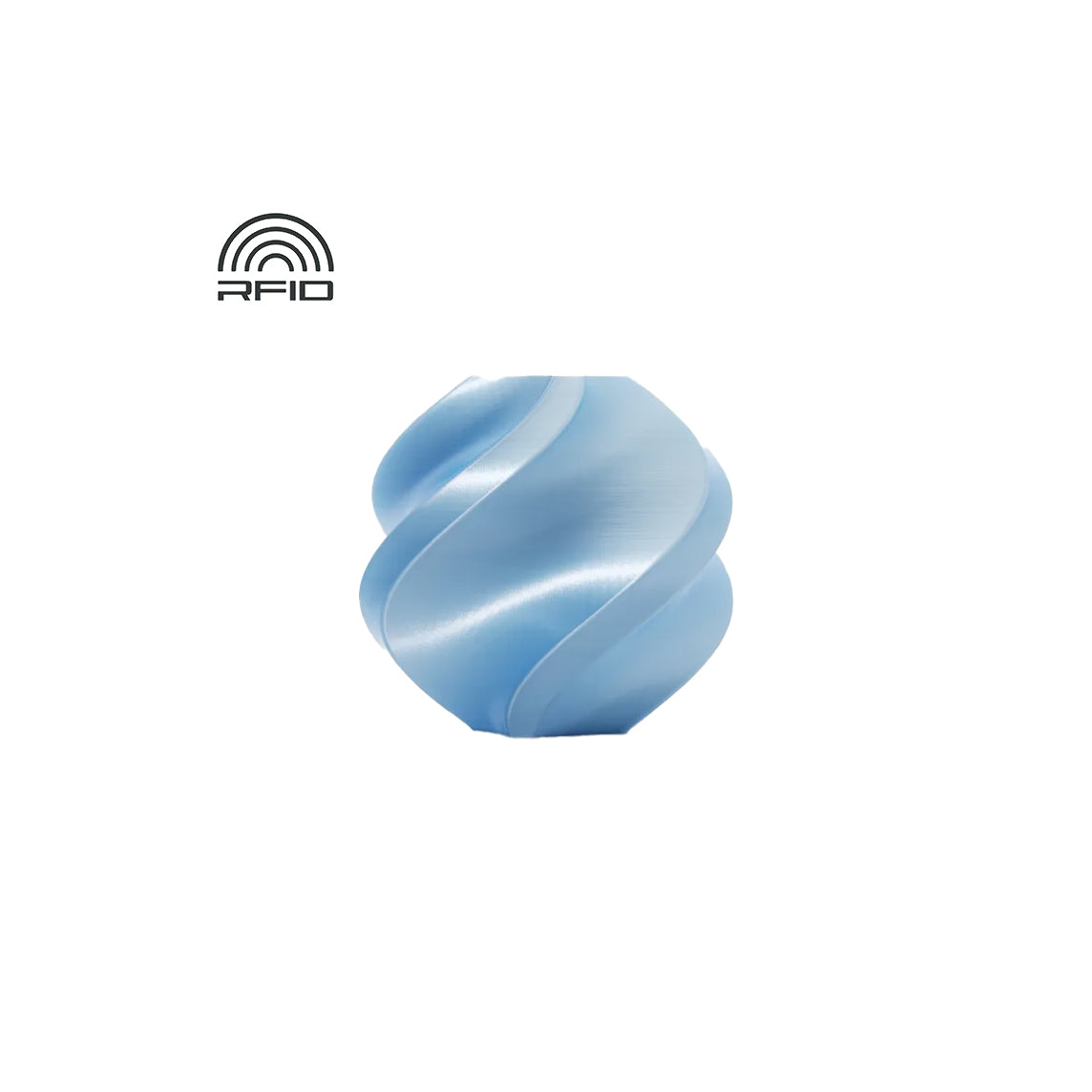 Filamentos Bambu Lab PLA Silk+ 1.75mm 1Kg Azul Bebé - Baby Blue (13603)