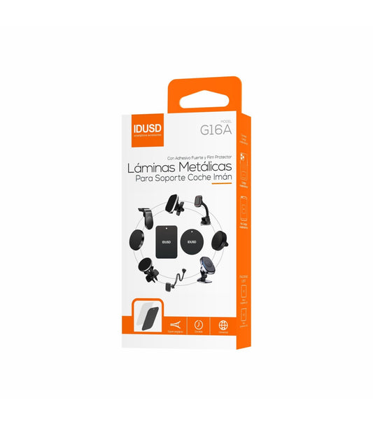 Placa de Metal Idusd para Suporte Magnético de Carro G16A - Preto