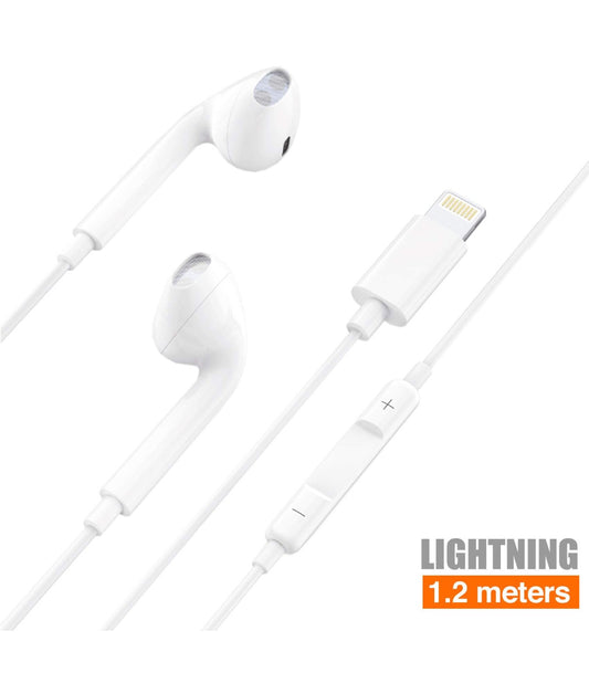 Auriculares Idusd Earphone Estereo Lightning BT Branco - H12B