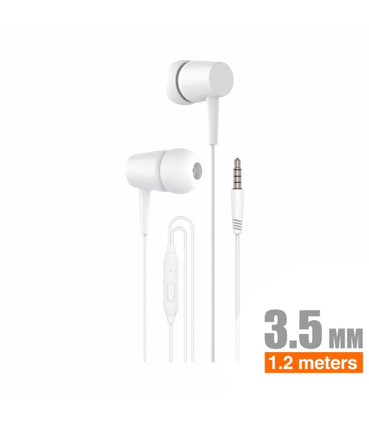 Auriculares Idusd Earphone Estereo jack 3.5mm Branco - H16B