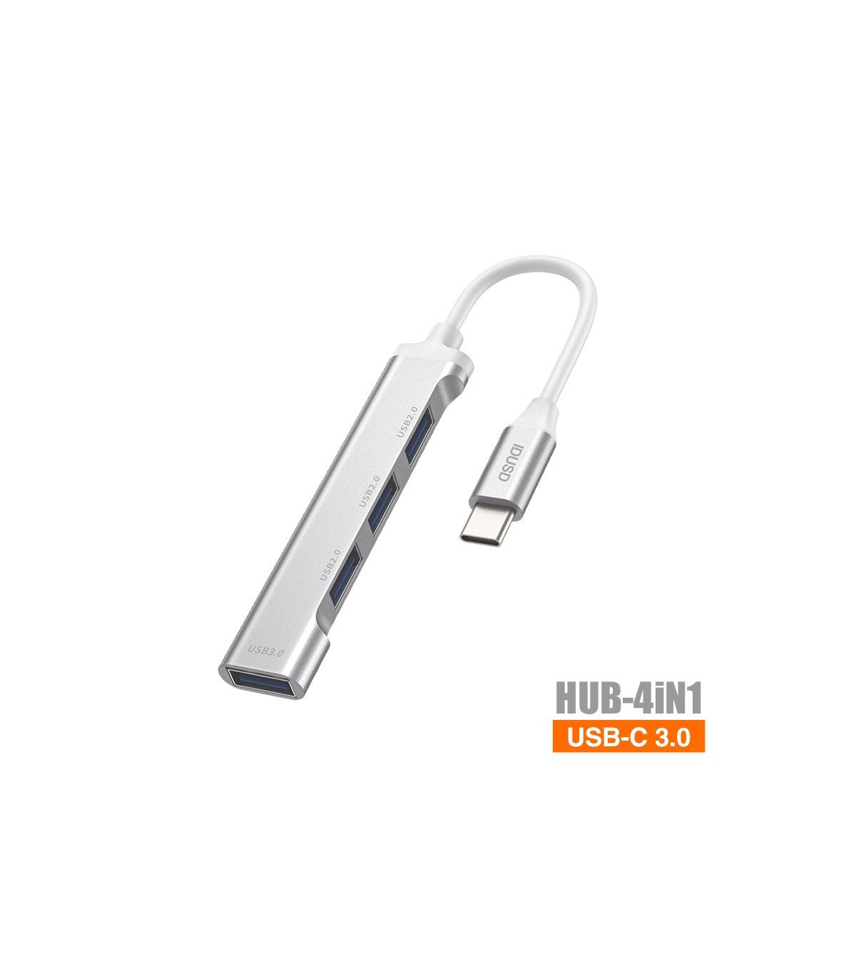Hub Idusd Mini HUB USB-C 3.0 4 em 1 Prata - K12B