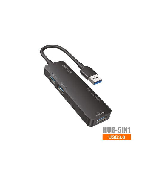 Hub Idusd Combo HUB USB 3.0 5 em 1 Preto - K13A