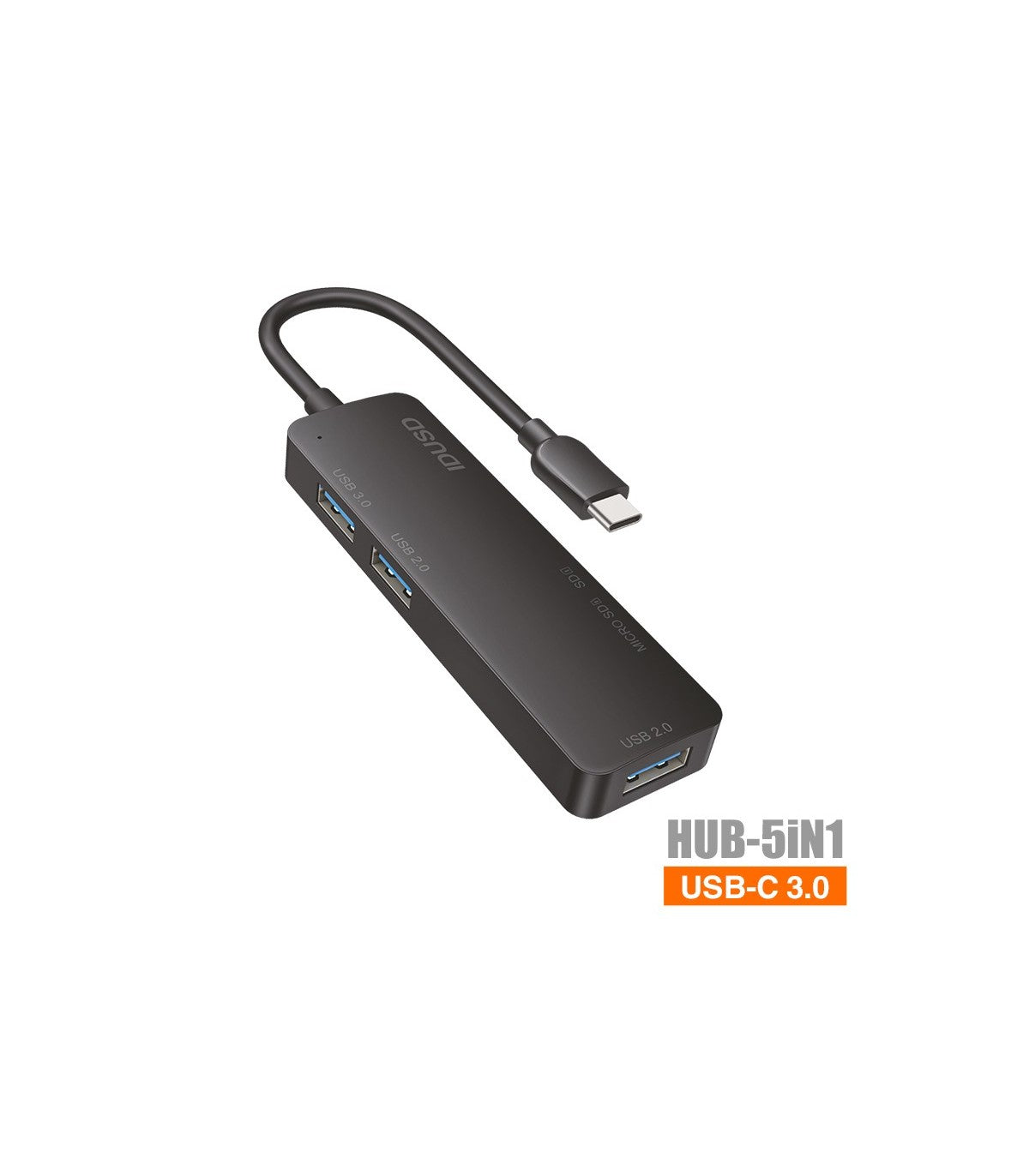 Hub Idusd Combo HUB USB-C 3.0 5 em 1 Preto - K14A