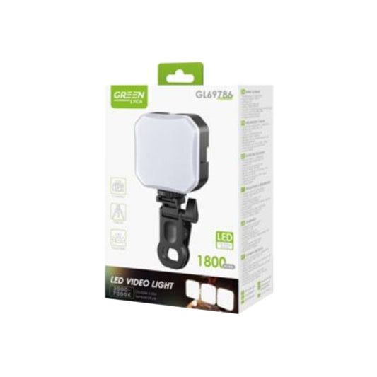 Lampada Led GreenLyca Led Video Light 1800mAh 3000-7000k Preto - GL69786