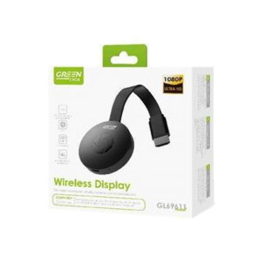 Miracast GreenLyca Wireless Display 1080P/60Hz Compativel IOS e Android Preto - GL69611
