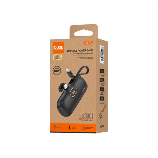 PowerBank Idusd ECO Power Nano 5.000mAh Preto - P07A