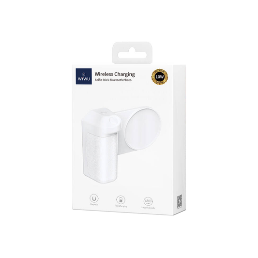 Gadget WiWu Wireless Charging Megsafe SelfieStick 10W 4500mAh Branco - Wi-W016