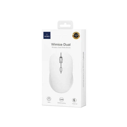 Rato WiWu Wimice Dual Mode Wireless/Bluetooth 1600DPI Branco - WM108