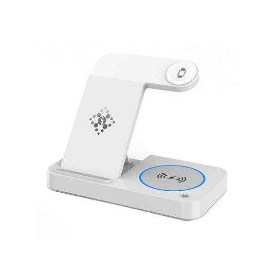 Suporte Foldable 4 in 1 Wireless Charger Branco - B-18