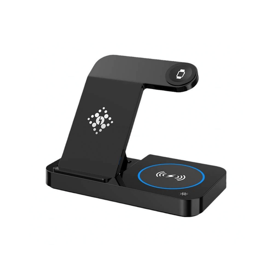Suporte Foldable 4 in 1 Wireless Charger Preto - B-18