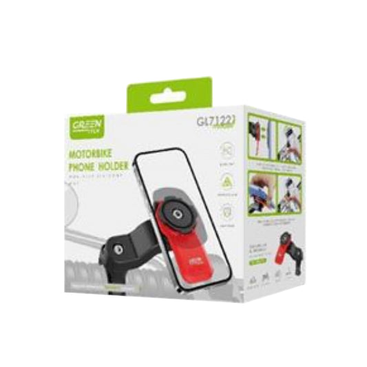 Suporte GreenLyca Quad Lock Motorbike Phone Holder Vermelho - GL71221