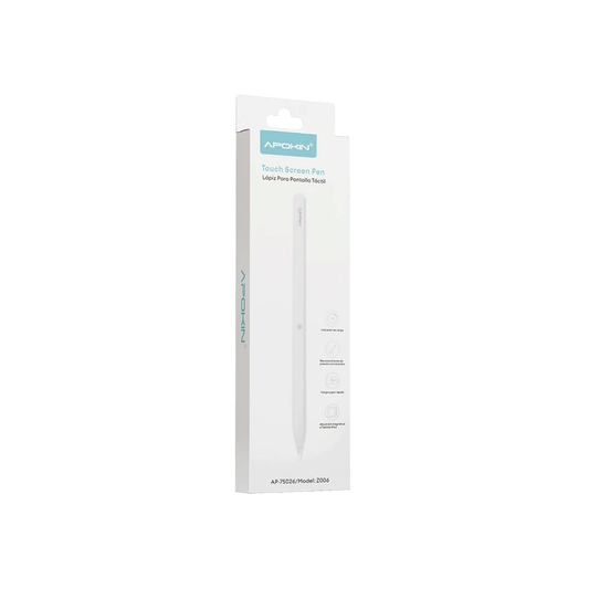Touch Pen Apokin Touch Screen Pen Z006 Carregamento Magnético Branco - AP-75026