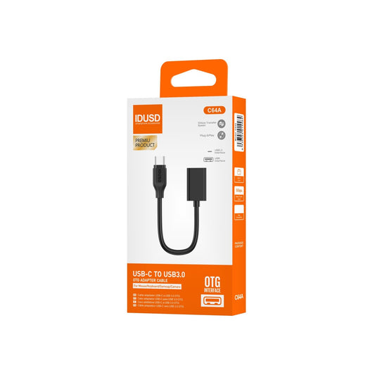 Adaptador Idusd USB-C to USB3.0 Preto - C64A